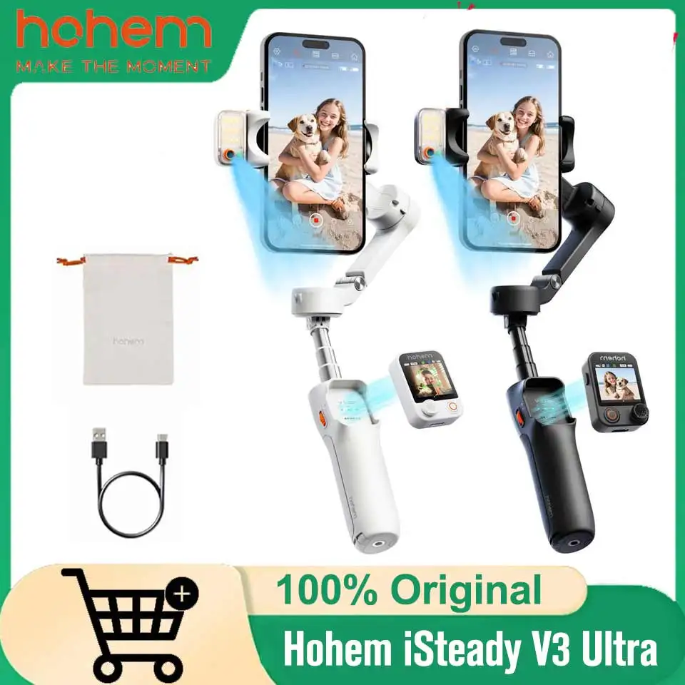 hohem isteady V3 Ultra Smartphone Stabilizer Ai Face Tracking 3-Axis Phone Gimbal Built-in Selfie Stick Portable iPhone15/Samsun
hohem isteady V3 Ultra Smartphone Stabilizer Ai Face Tracking 3-Axis Phone Gimbal Built-in Selfie Stick Portable iPhone15/Samsun
