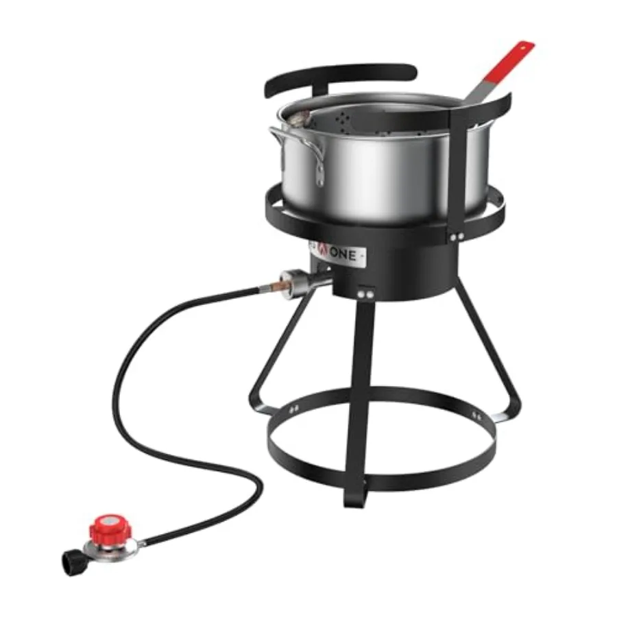Propane Deep Fryer with 10Qt Deep Fryer Pot High Grade Strainer Basket Aluminum Pot for Fish Fry Chicken Wings Seafood Pot Prop
Propane Deep Fryer with 10Qt Deep Fryer Pot High Grade Strainer Basket Aluminum Pot for Fish Fry Chicken Wings Seafood Pot Prop