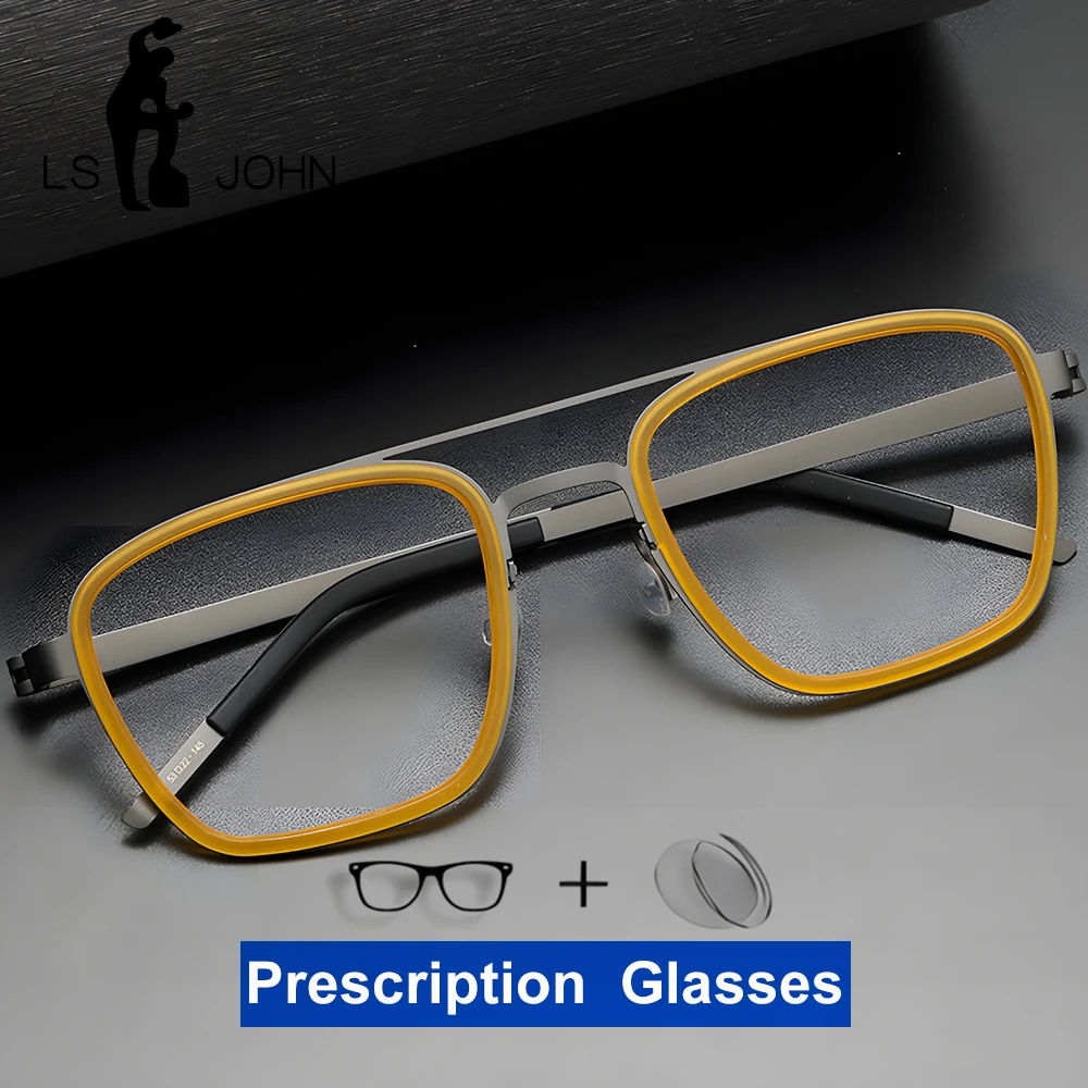 Сверхлегкие титановые очки-пилот по рецепту, мужские оптические очки для чтения при близорукости, женские европейские безвинтовые очки в оправе 
Сверхлегкие титановые очки-пилот по рецепту, мужские оптические очки для чтения при близорукости, женские европейские безвинтовые очки в оправе