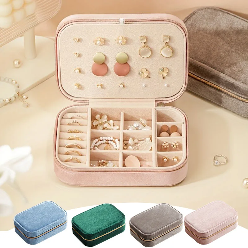 Double-Layer Large-Capacity Velvet Jewelry Box Portable Jewelry Organizer Storage Boxes Girl Jewelry Travel Organizer Case
Double-Layer Large-Capacity Velvet Jewelry Box Portable Jewelry Organizer Storage Boxes Girl Jewelry Travel Organizer Case