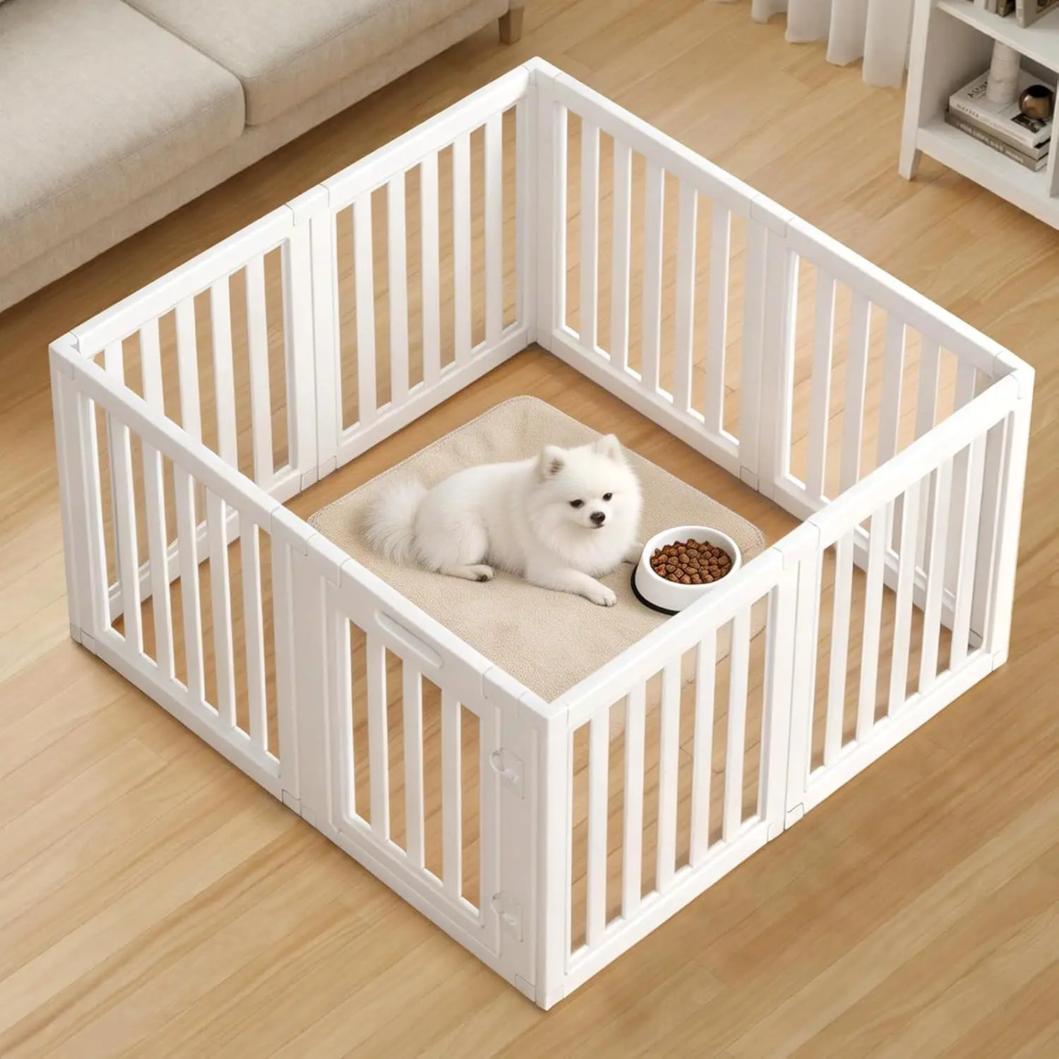 Transparent Pet Playpen with Door, Easy Setup and Clean, Indoor Outdoor Use, White 23.6" Height 8 Panels
Transparent Pet Playpen with Door, Easy Setup and Clean, Indoor Outdoor Use, White 23.6" Height 8 Panels