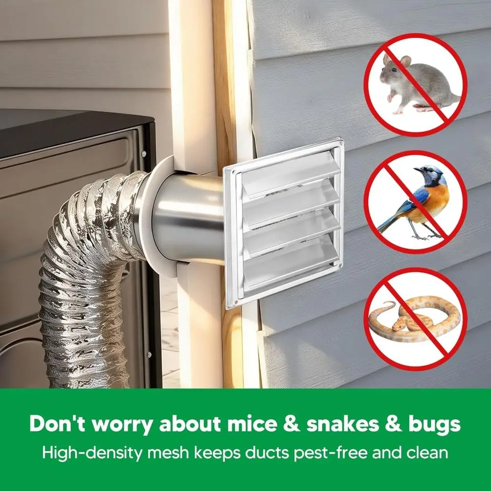 Vent Systems Stainless Steel Air Vent Duct Grill Square With Screen Fan Outlet 100/125/150mm Extractor Vent
Vent Systems Stainless Steel Air Vent Duct Grill Square With Screen Fan Outlet 100/125/150mm Extractor Vent