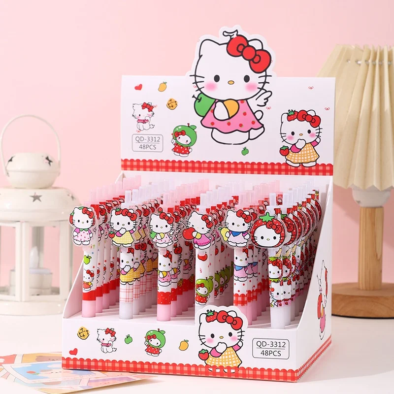 Набор из 48 шт. милых гелевых ручек Sanrio Kitty с нажимным механизмом, черные чернила 0,5 мм, для офиса и школы, подарок
Набор из 48 шт. милых гелевых ручек Sanrio Kitty с нажимным механизмом, черные чернила 0,5 мм, для офиса и школы, подарок