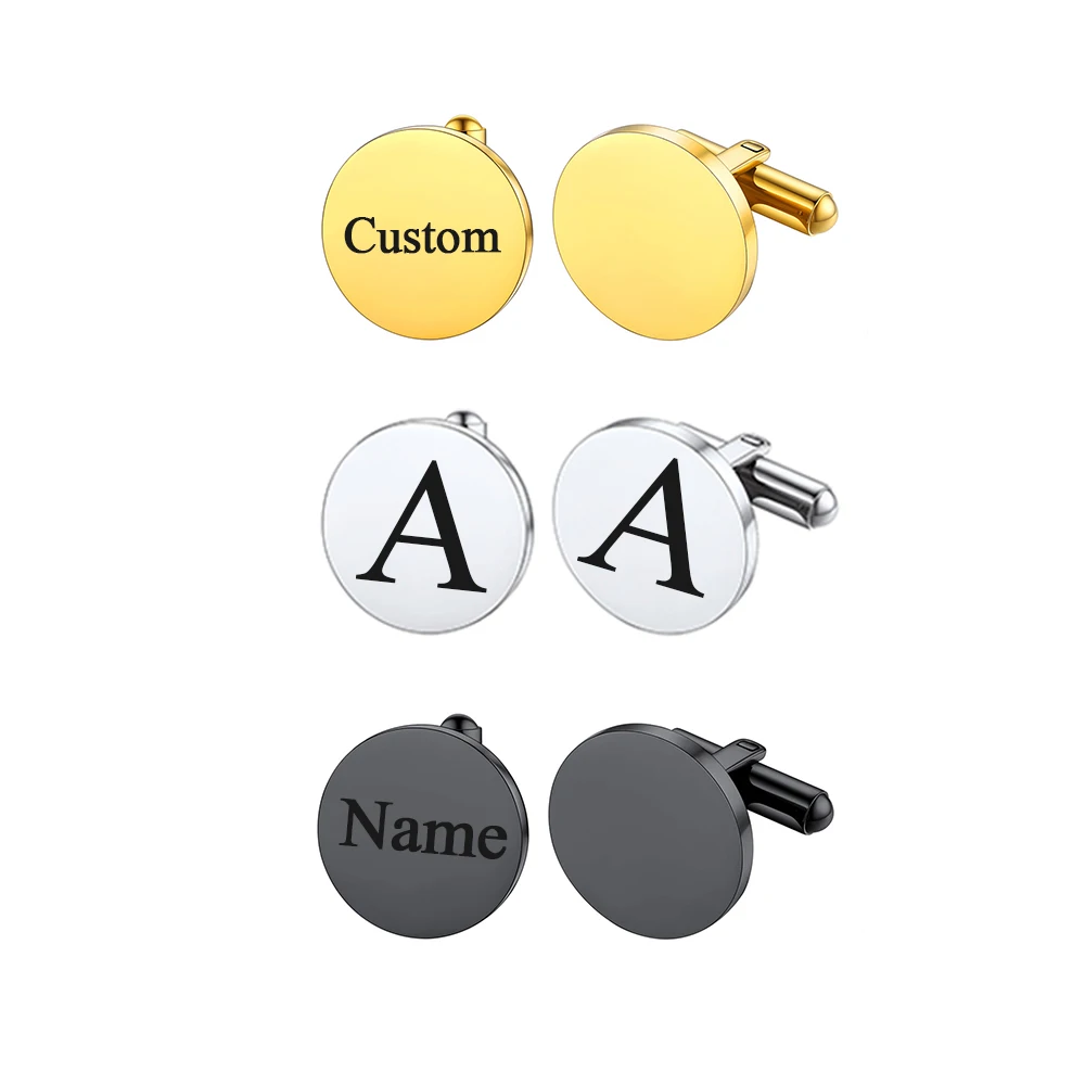 U7 Stainless Steel Custom Deep Engraving Cufflinks for Man Personalized Concave Engrave Letters Name Jewelry Gift for Father
U7 Stainless Steel Custom Deep Engraving Cufflinks for Man Personalized Concave Engrave Letters Name Jewelry Gift for Father