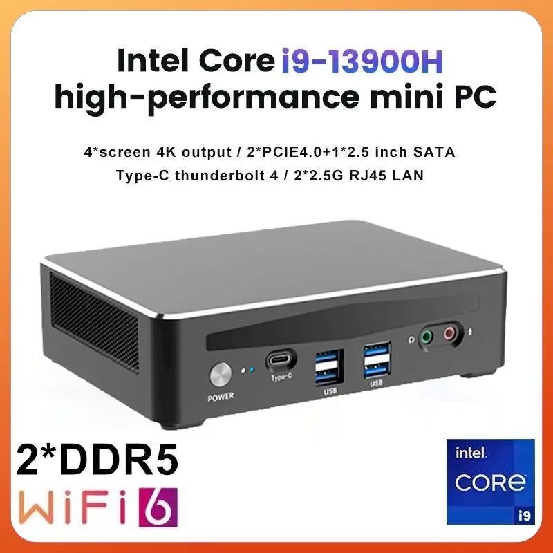 13th Gen Mini PC Gamer Intel i9 13900H i7 13800H Thunderbolt 4 2*DDR5 2*PCIE4.0 Mini Gaming PC Desktop Computer 2*2.5G LAN WiFi6
13th Gen Mini PC Gamer Intel i9 13900H i7 13800H Thunderbolt 4 2*DDR5 2*PCIE4.0 Mini Gaming PC Desktop Computer 2*2.5G LAN WiFi6