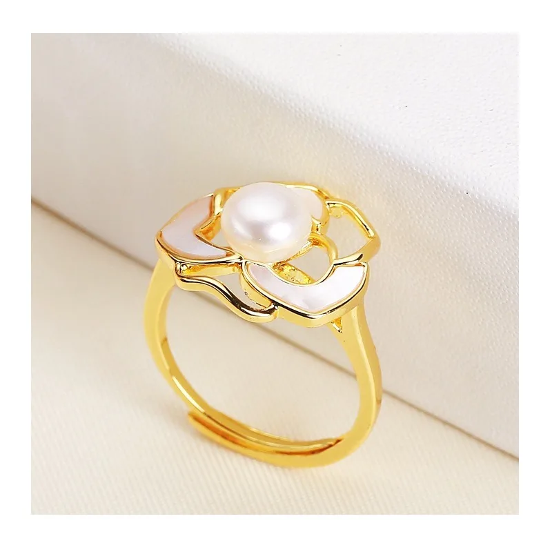 Freshwater Real Pearl Ring for Women's High-end Light Luxury Camellia Fashion Live Adjustable Jewelry
Freshwater Real Pearl Ring for Women's High-end Light Luxury Camellia Fashion Live Adjustable Jewelry