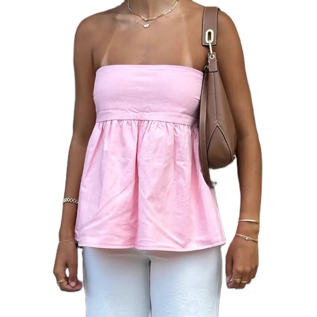 Summer Fashion Women's Solid Color Tube Chest Short Small Jacket European American Style Waist Design Factory Outlet
Summer Fashion Women's Solid Color Tube Chest Short Small Jacket European American Style Waist Design Factory Outlet