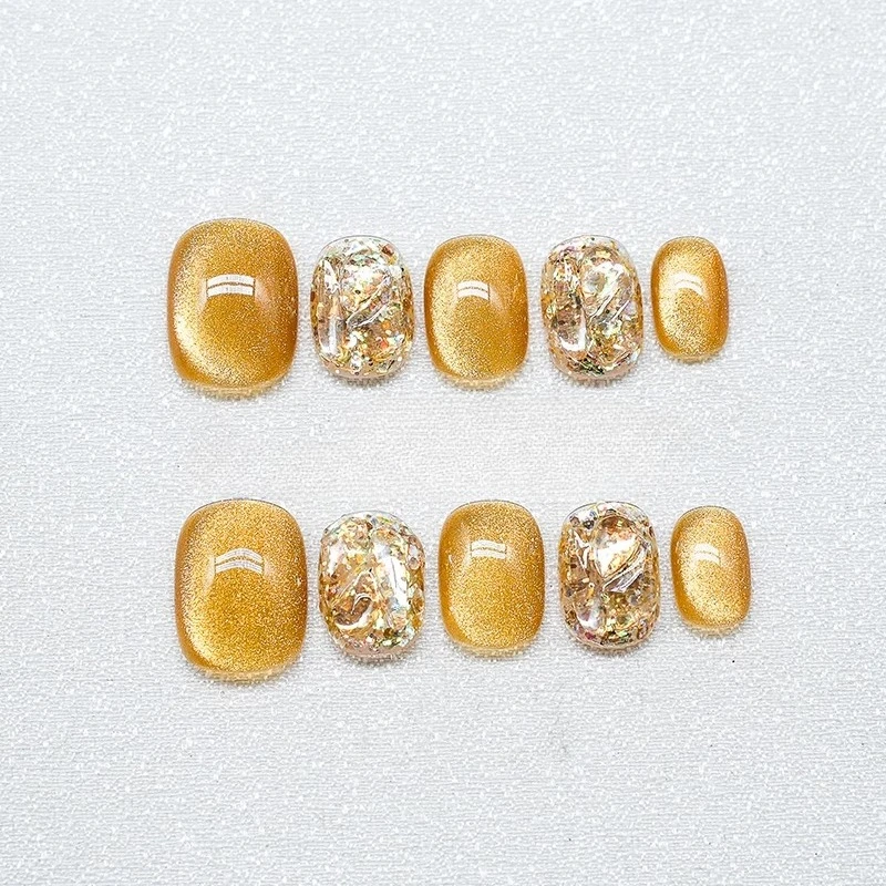 Purely Handmade Armor Is Beautiful, The New Wheat Yellow Flash Glass Beads Cat Eye Manicure
Purely Handmade Armor Is Beautiful, The New Wheat Yellow Flash Glass Beads Cat Eye Manicure
