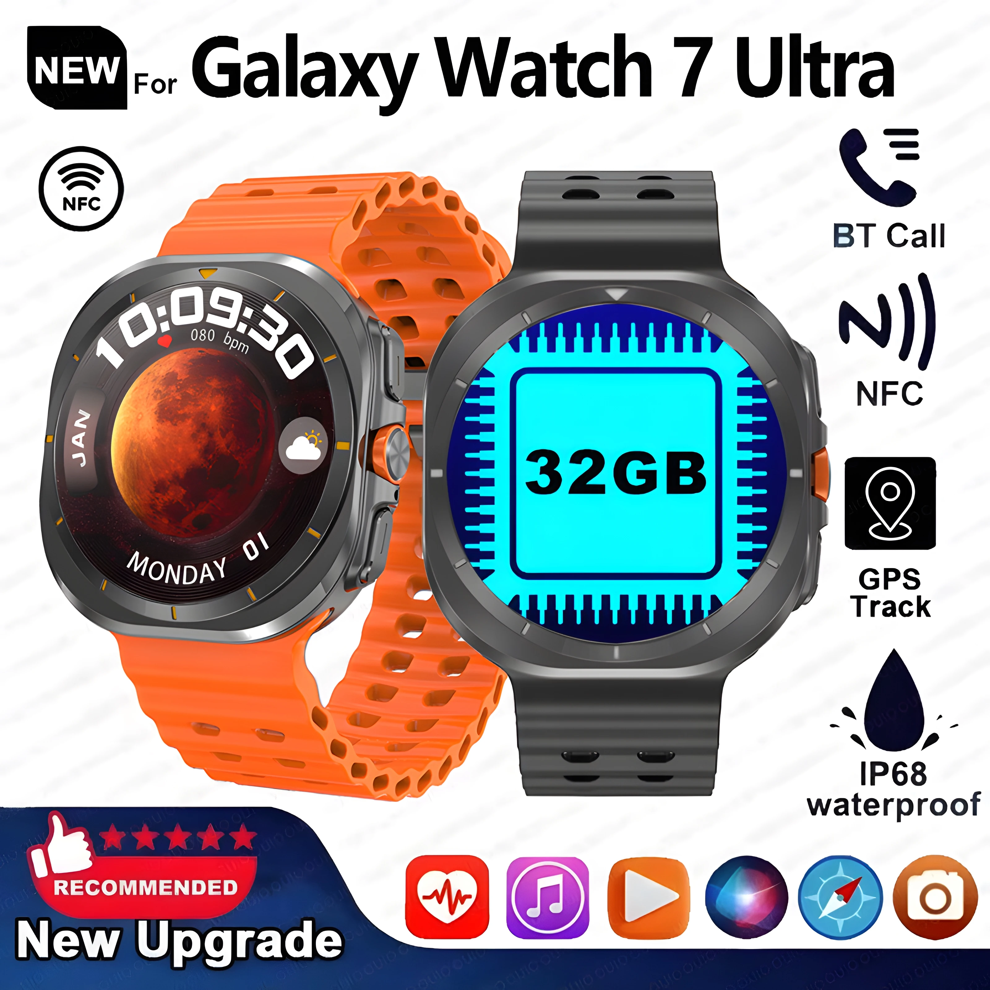Для Samsung Galaxy Watch 7 Ultra Smart Watch 32 ГБ памяти NFC Bluetooth Call IP68 Водонепроницаемые мужские спортивные часы на открытом воздухе Новые обновленные
Для Samsung Galaxy Watch 7 Ultra Smart Watch 32 ГБ памяти NFC Bluetooth Call IP68 Водонепроницаемые мужские спортивные часы на открытом воздухе Новые обновленные