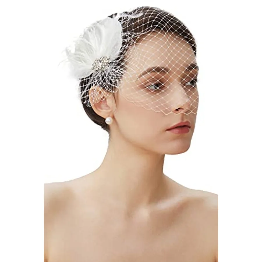 Veil Fascinator Hat for Women Peacock Feather Fascinators Hair Clip with Removable Veil Tea Party Hat Bridal Wedding
Veil Fascinator Hat for Women Peacock Feather Fascinators Hair Clip with Removable Veil Tea Party Hat Bridal Wedding