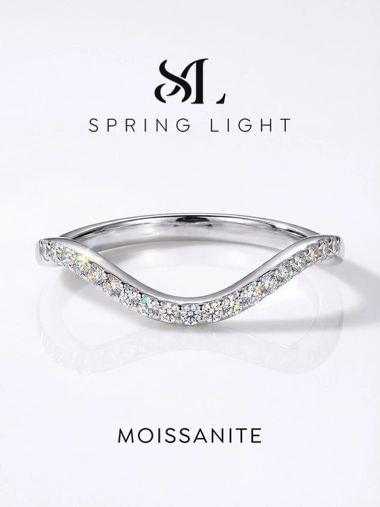 Simplicity Classic Ripple Moissanite Diamond Ring For Women 925 Sterling Silver Engagement Wedding Luxury High Quality Jewelry
Simplicity Classic Ripple Moissanite Diamond Ring For Women 925 Sterling Silver Engagement Wedding Luxury High Quality Jewelry