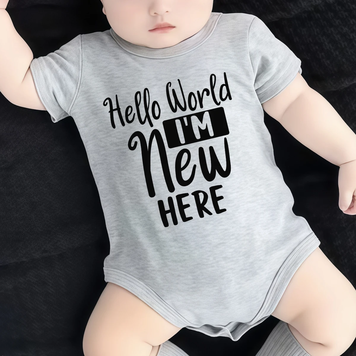 100% Cotton Onesie Hello World I'm New Here Print Bodysuit Comfortable Cloth for Baby Jumpsuit for 0 To 12 Months Newborn
100% Cotton Onesie Hello World I'm New Here Print Bodysuit Comfortable Cloth for Baby Jumpsuit for 0 To 12 Months Newborn