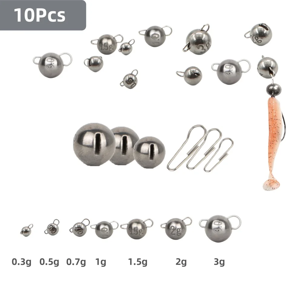 Fishing Cheburashka Weight 0.3g 0.5g 0.7g 1g 1.5g 2g 3g Round Ball Lure Sinker Fishing Tackle Cast Pesca Accessory, 10Pcs
Fishing Cheburashka Weight 0.3g 0.5g 0.7g 1g 1.5g 2g 3g Round Ball Lure Sinker Fishing Tackle Cast Pesca Accessory, 10Pcs