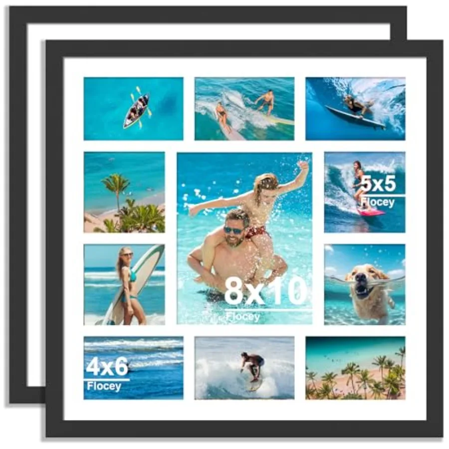 20x20 Collage Picture Frame with Tempered Glass - Photo Frame Collage Fit One 8x10, Four 5x5 and Six 4x6 Photos or Use as One 2
20x20 Collage Picture Frame with Tempered Glass - Photo Frame Collage Fit One 8x10, Four 5x5 and Six 4x6 Photos or Use as One 2