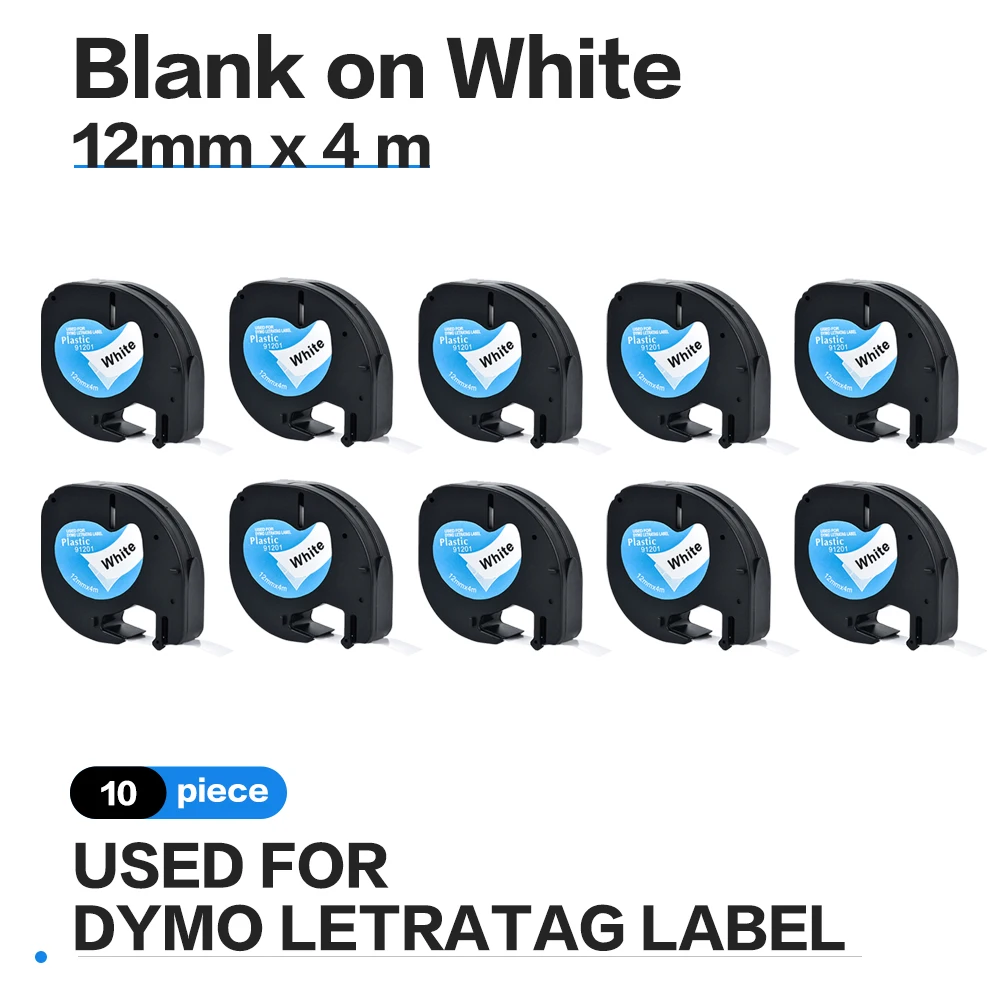10 шт., 12 мм, пластиковая лента для этикеток LetraTag LT91201, 91201, черно-белая, для Dymo-маркировочной таблички, технические характеристики, принтер QX 50
10 шт., 12 мм, пластиковая лента для этикеток LetraTag LT91201, 91201, черно-белая, для Dymo-маркировочной таблички, технические характеристики, принтер QX 50