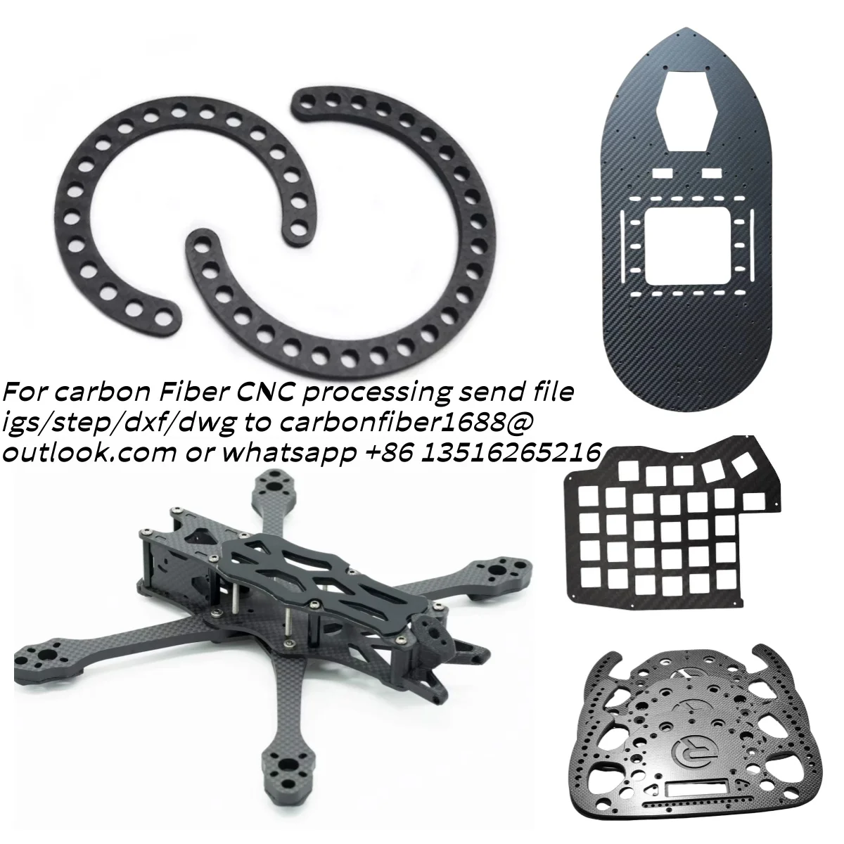 Carbon Fiber Plate Process T700 T300 CNC Machining Engrave FPV Arm Frame Upper Board Cutting Customized Milling
Carbon Fiber Plate Process T700 T300 CNC Machining Engrave FPV Arm Frame Upper Board Cutting Customized Milling