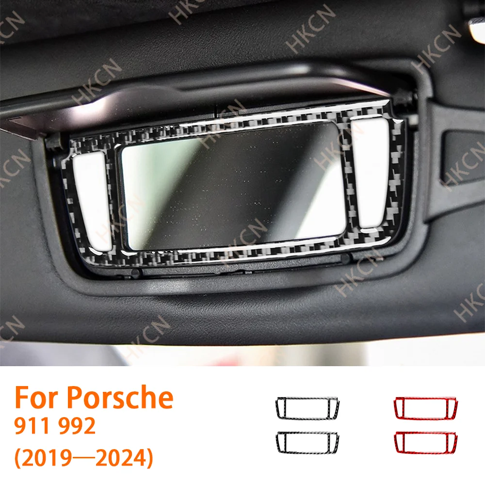 HKCN For Porsche 911 992 2019—2023 Carbon Fiber Makeup Mirror Inner Frame Car Interior Accessories Cover Trim Modified Sticker
HKCN For Porsche 911 992 2019—2023 Carbon Fiber Makeup Mirror Inner Frame Car Interior Accessories Cover Trim Modified Sticker