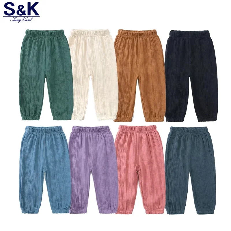 2025 Summer Children's Cotton Linen Pants Solid Color High Waist Pleated Harem Trousers for Girls And Boys Casual Loose Bottoms
2025 Summer Children's Cotton Linen Pants Solid Color High Waist Pleated Harem Trousers for Girls And Boys Casual Loose Bottoms