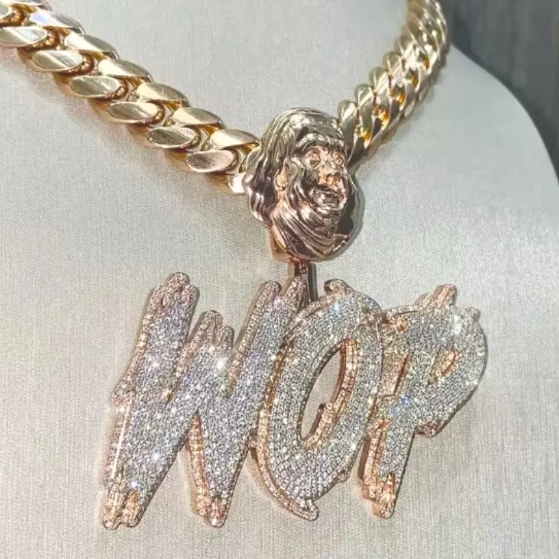 Custom Moissanite Pendant Name HipHop VVS Iced Out 925 Silver Rose Bail Moissanite Letter Pendant
Custom Moissanite Pendant Name HipHop VVS Iced Out 925 Silver Rose Bail Moissanite Letter Pendant