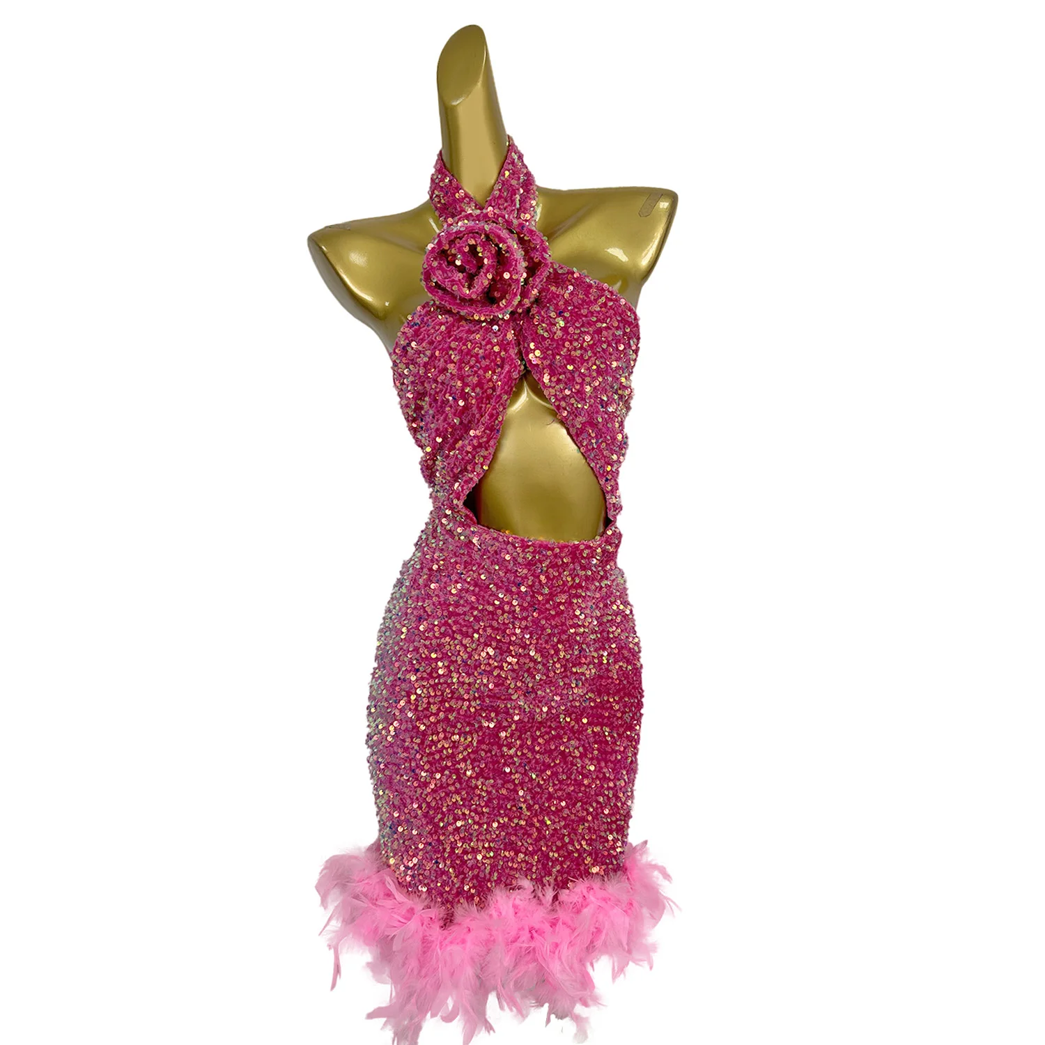 High-end Rose Sequin Backless Pink Bodycon Wrap Mini Dress Celebrity Prom Dress Cocktail Party Outfit Birthday Sexy Women Dress
High-end Rose Sequin Backless Pink Bodycon Wrap Mini Dress Celebrity Prom Dress Cocktail Party Outfit Birthday Sexy Women Dress