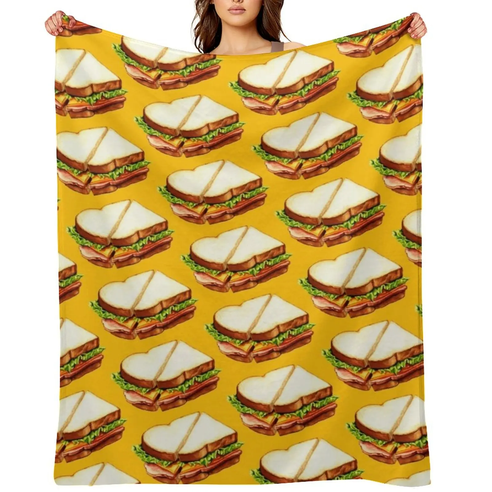 Ham Sandwich Pattern Throw Blanket Decorative Sofa Soft Plaid halloween Camping Blankets
Ham Sandwich Pattern Throw Blanket Decorative Sofa Soft Plaid halloween Camping Blankets