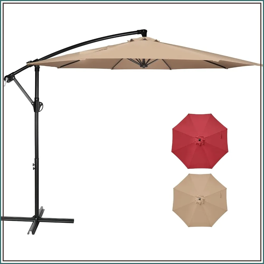 9.8ft Offset Cantilever Patio Umbrella with Crank & Cross Base for Garden, Backyard, Deck, Blue
9.8ft Offset Cantilever Patio Umbrella with Crank & Cross Base for Garden, Backyard, Deck, Blue