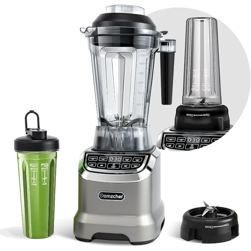 AMZCHEF Smoothie Countertop Blender, 1800 W Professional Blender for Kitchen with 600ml Travel bottle, High-Speed Blender
AMZCHEF Smoothie Countertop Blender, 1800 W Professional Blender for Kitchen with 600ml Travel bottle, High-Speed Blender