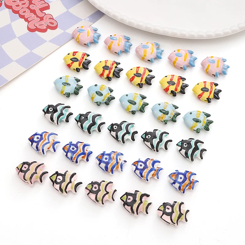 1pc Cute Hand Painting Tropical Fish Beads Ceramic Decorative Beads For Jewelry Making DIY Bracelet Beads Accessories 21x17mm
1pc Cute Hand Painting Tropical Fish Beads Ceramic Decorative Beads For Jewelry Making DIY Bracelet Beads Accessories 21x17mm