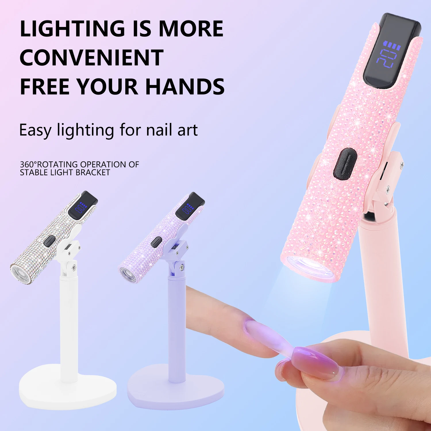 Professional nail lamp+fixed bracket combination set, which can be timed for 20 seconds and 60 seconds, for nail art.
Professional nail lamp+fixed bracket combination set, which can be timed for 20 seconds and 60 seconds, for nail art.