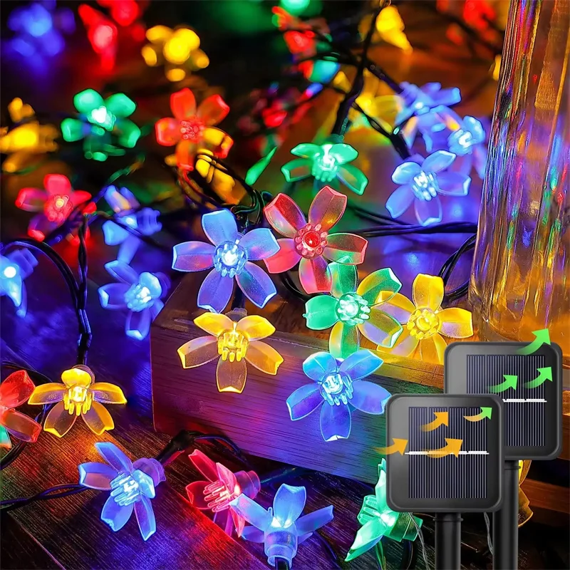 Solar String Flower Christmas Lights Outdoor Waterproof fairy Christmas Tree Light Party Wedding New Year Decoration Garland
Solar String Flower Christmas Lights Outdoor Waterproof fairy Christmas Tree Light Party Wedding New Year Decoration Garland