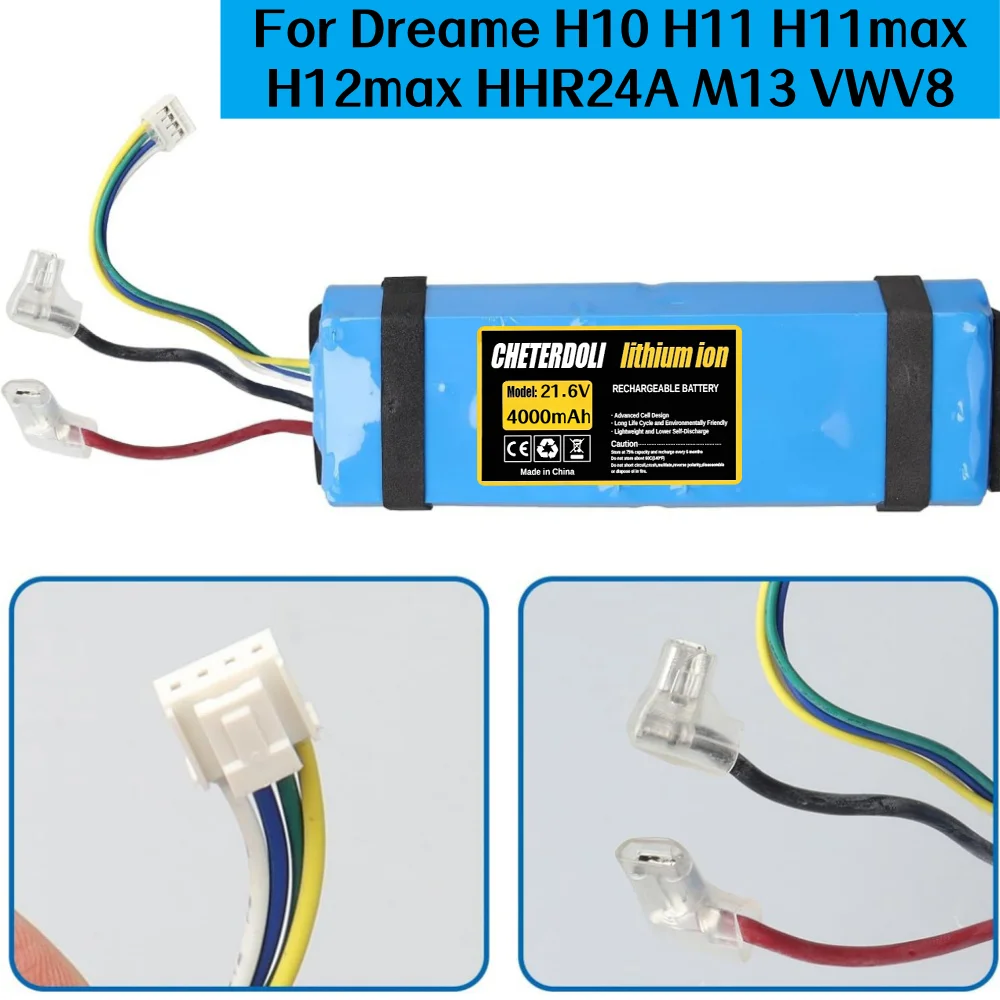 original 21.6V 4000mAh Li-ion Battery, For Dreame H10 H11 H11max H12max HHR24A M13 VWV8 vacuum cleaner Battery.
original 21.6V 4000mAh Li-ion Battery, For Dreame H10 H11 H11max H12max HHR24A M13 VWV8 vacuum cleaner Battery.