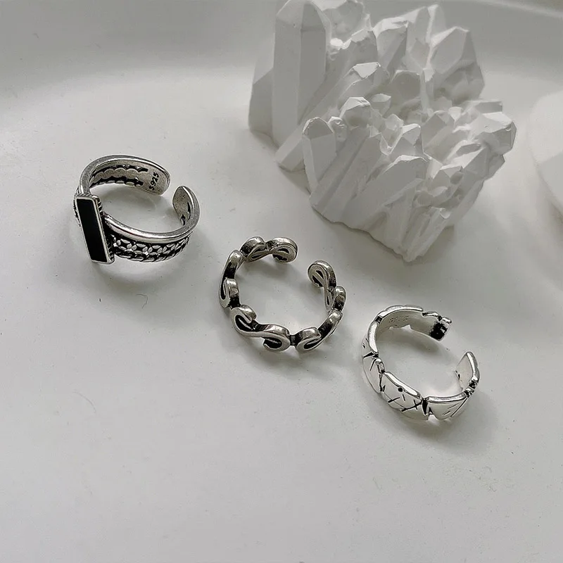925 Sterling Silver Rings for Women Couple Black Stone Retro Vintage Trendy Punk Thai Silver Geometric Party Couple Fine Jewelry
925 Sterling Silver Rings for Women Couple Black Stone Retro Vintage Trendy Punk Thai Silver Geometric Party Couple Fine Jewelry