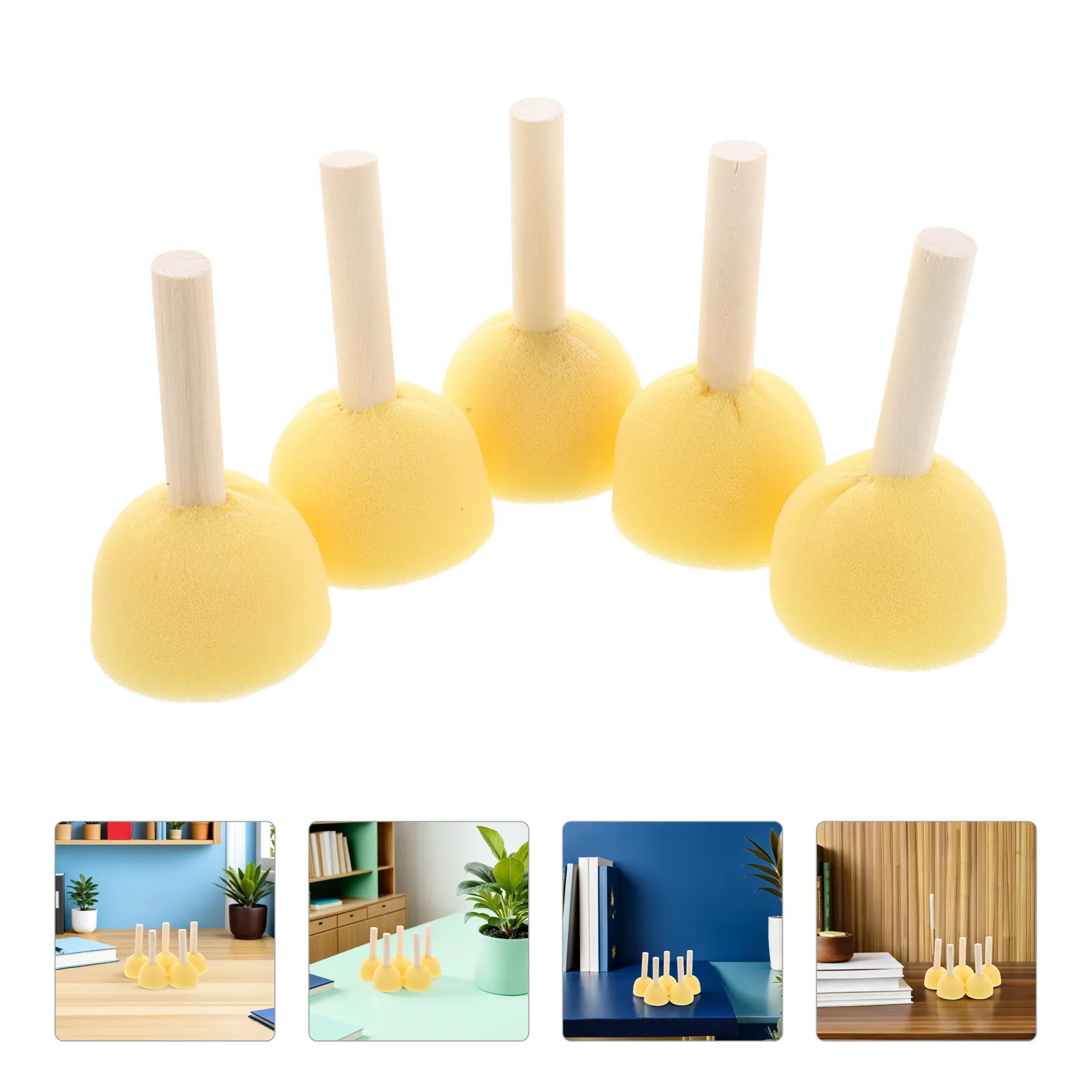 40Pcs Round Sponge Paint Brushes Mushroom Shape Soft Foam Tip Wood Handle DIY School Art Supplies Tools Acrylic
40Pcs Round Sponge Paint Brushes Mushroom Shape Soft Foam Tip Wood Handle DIY School Art Supplies Tools Acrylic