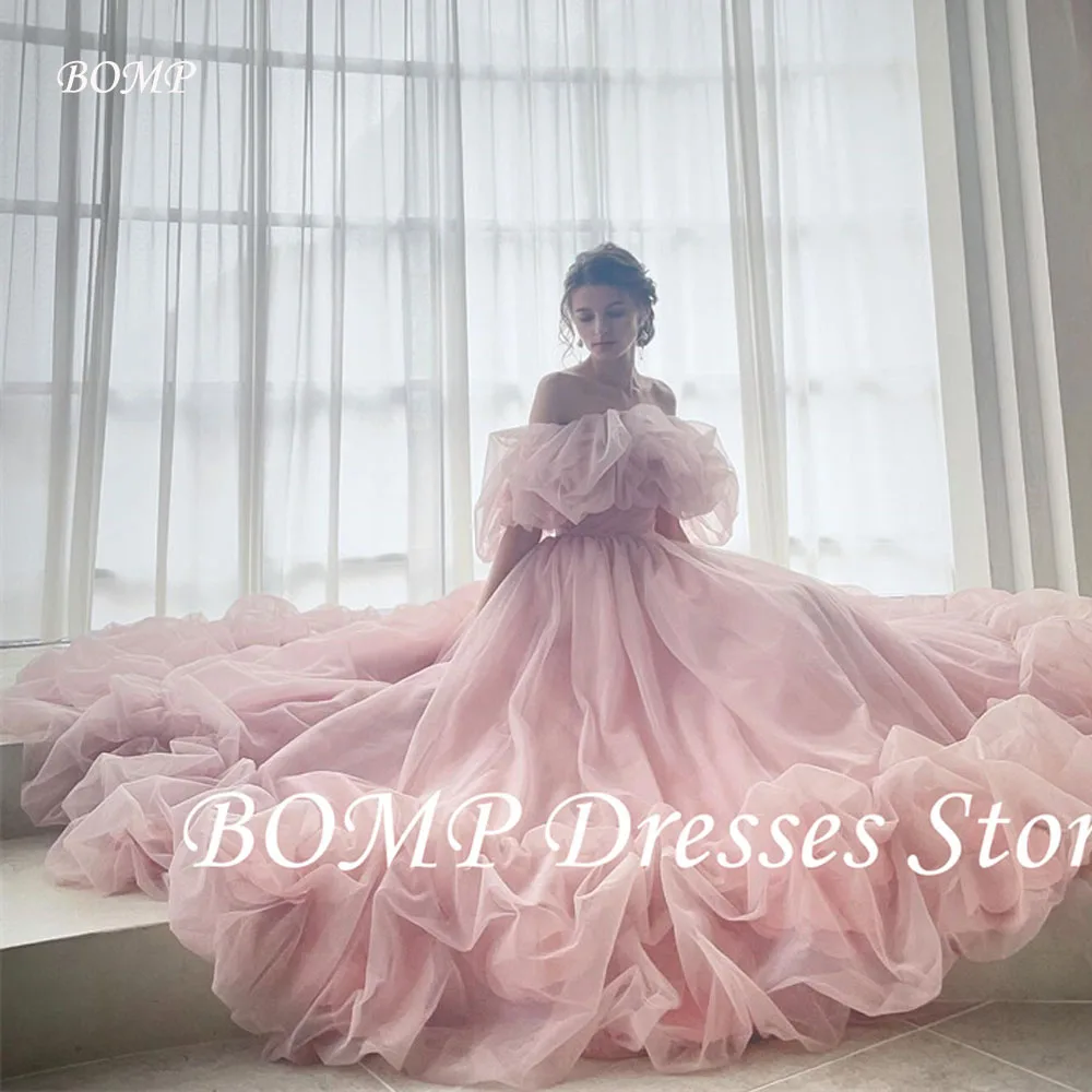 BOMP Pink Wedding Dresses Photo shoot Korea Silk Organza Off Shoulder Floor Length Evening Gowns Formal Party Dress Customized
BOMP Pink Wedding Dresses Photo shoot Korea Silk Organza Off Shoulder Floor Length Evening Gowns Formal Party Dress Customized