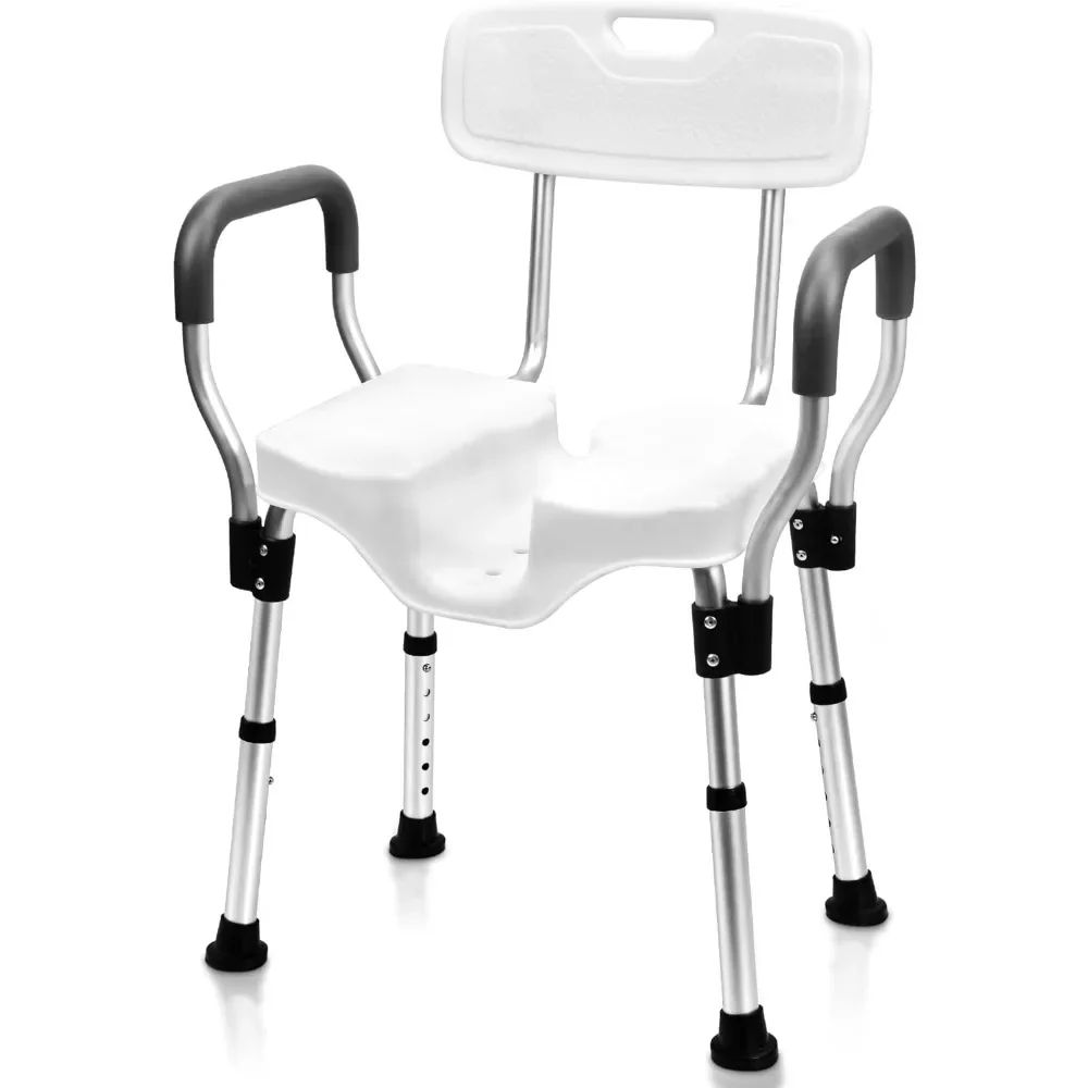 Shower Chair for Inside Shower - U-shape Seat Heavy Duty Shower Chair - Chair with Arms for Handicap
Shower Chair for Inside Shower - U-shape Seat Heavy Duty Shower Chair - Chair with Arms for Handicap