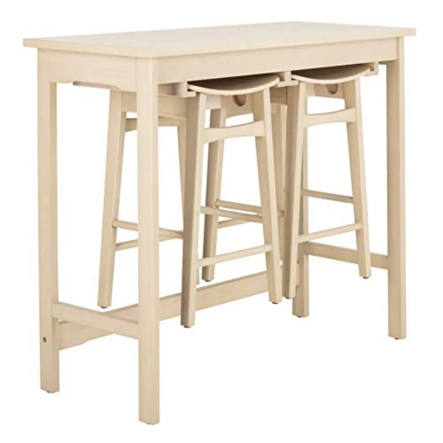 Home Collection Colbie White Oak Storage Rack 3-piece Pub Set
Home Collection Colbie White Oak Storage Rack 3-piece Pub Set