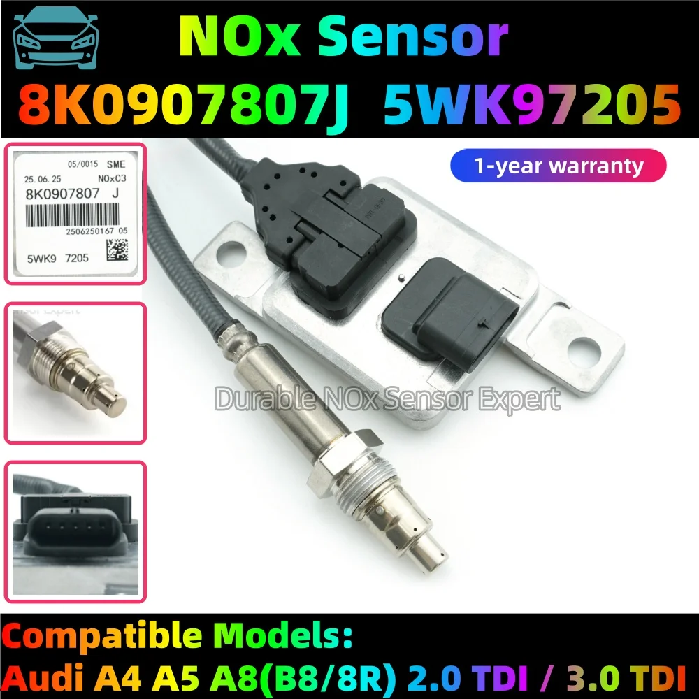 NOx Sensor 8K0907807J 5WK97205 for Audi A4 B8 A5 Q5 2.0/3.0 TDI
NOx Sensor 8K0907807J 5WK97205 for Audi A4 B8 A5 Q5 2.0/3.0 TDI
