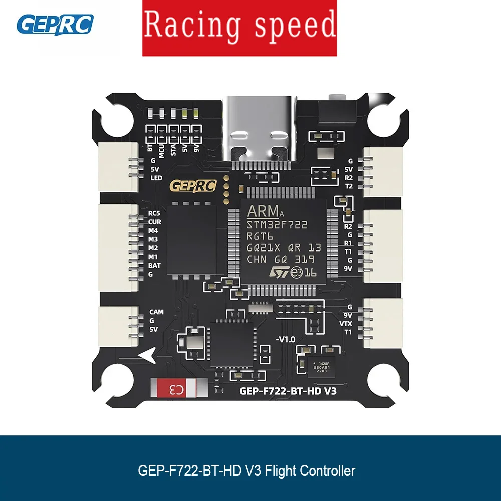 GEPRC GEP-F722-BT-HD V3 Flight Controller STM32F722 512M Onboard for FPV Racing Drone
GEPRC GEP-F722-BT-HD V3 Flight Controller STM32F722 512M Onboard for FPV Racing Drone