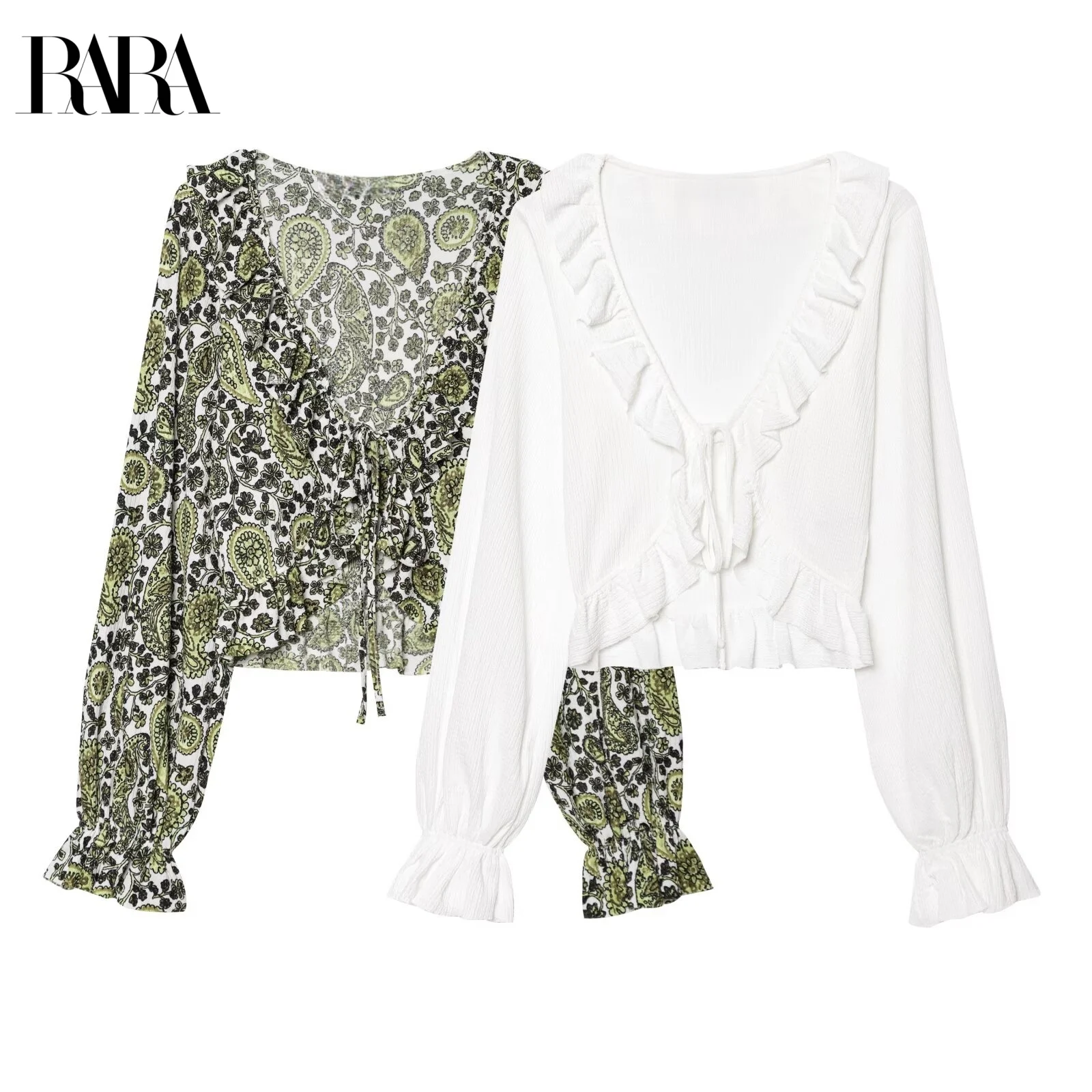 RARA2025 Fashion Women's New Casual Temperament Versatile Layered V-neck Ruffled Printed Long-sleeved Shirt
RARA2025 Fashion Women's New Casual Temperament Versatile Layered V-neck Ruffled Printed Long-sleeved Shirt