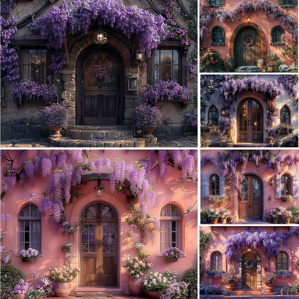 Wisteria Garden House Background Decor Wooden Arch Door Retro Lights Backdrop Photography Girl Wedding Kids Birthday Party Photo
Wisteria Garden House Background Decor Wooden Arch Door Retro Lights Backdrop Photography Girl Wedding Kids Birthday Party Photo