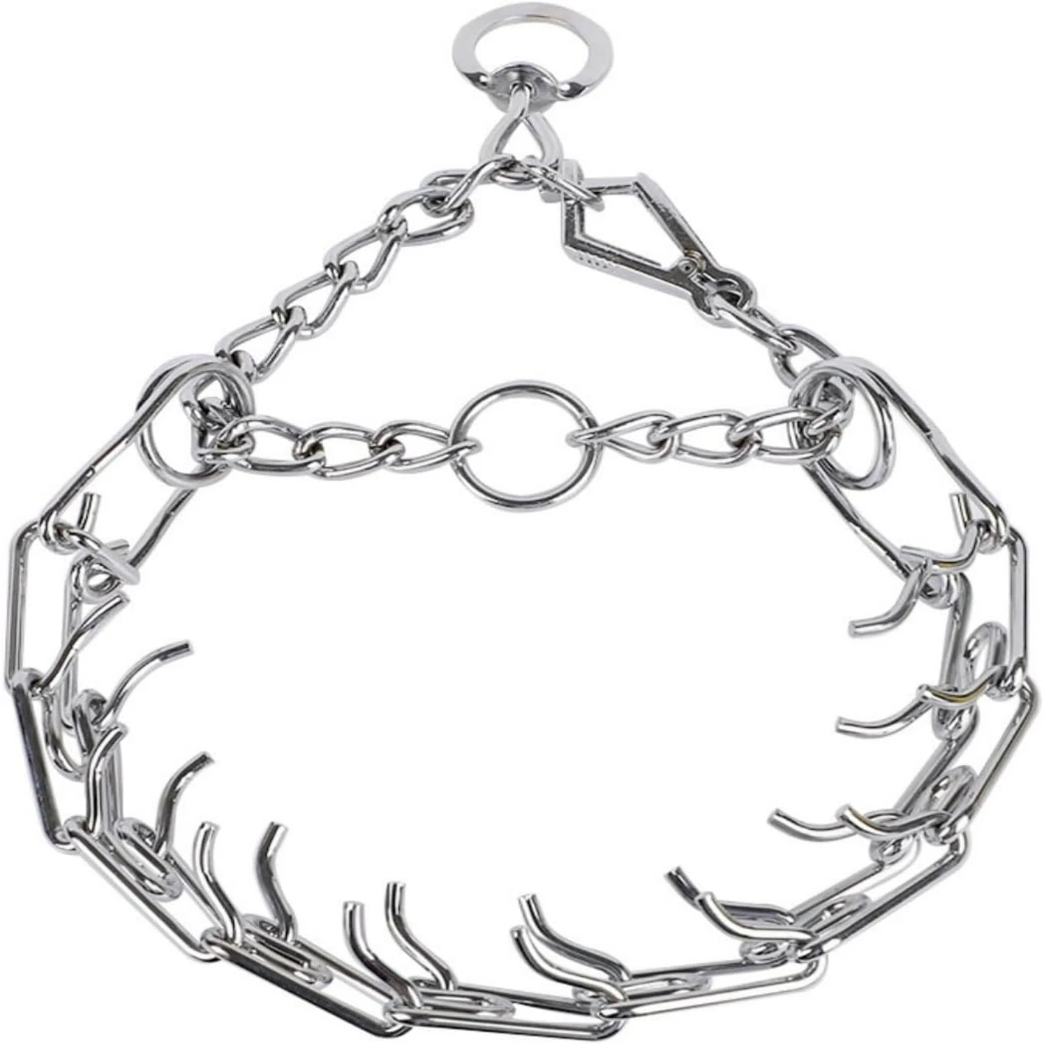 High-Quality Durable Extra Large Steel Prong Dog Collar - Adjustable & Heavy Duty Chrome Pinch Collar for One-Handed Leash Train
High-Quality Durable Extra Large Steel Prong Dog Collar - Adjustable & Heavy Duty Chrome Pinch Collar for One-Handed Leash Train