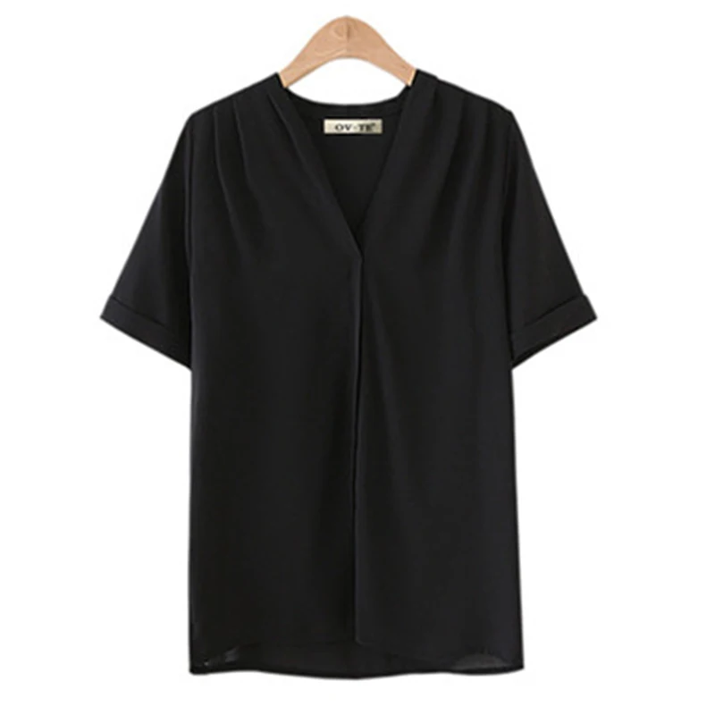 Summer New plus Size Women's ort Sve Loose Fit Pure Color Chiffon Top Versatile Sle V-Ne Regular Length Casual Wear
Summer New plus Size Women's ort Sve Loose Fit Pure Color Chiffon Top Versatile Sle V-Ne Regular Length Casual Wear