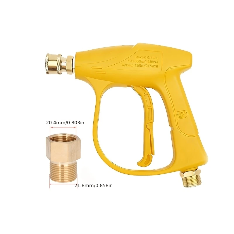 High Pressure Car Wash Gun Set, M22-14 Connector with 1/4" Brass Adapter, Multi Adjustable Nozzle, Universal Household Car Clean
High Pressure Car Wash Gun Set, M22-14 Connector with 1/4" Brass Adapter, Multi Adjustable Nozzle, Universal Household Car Clean