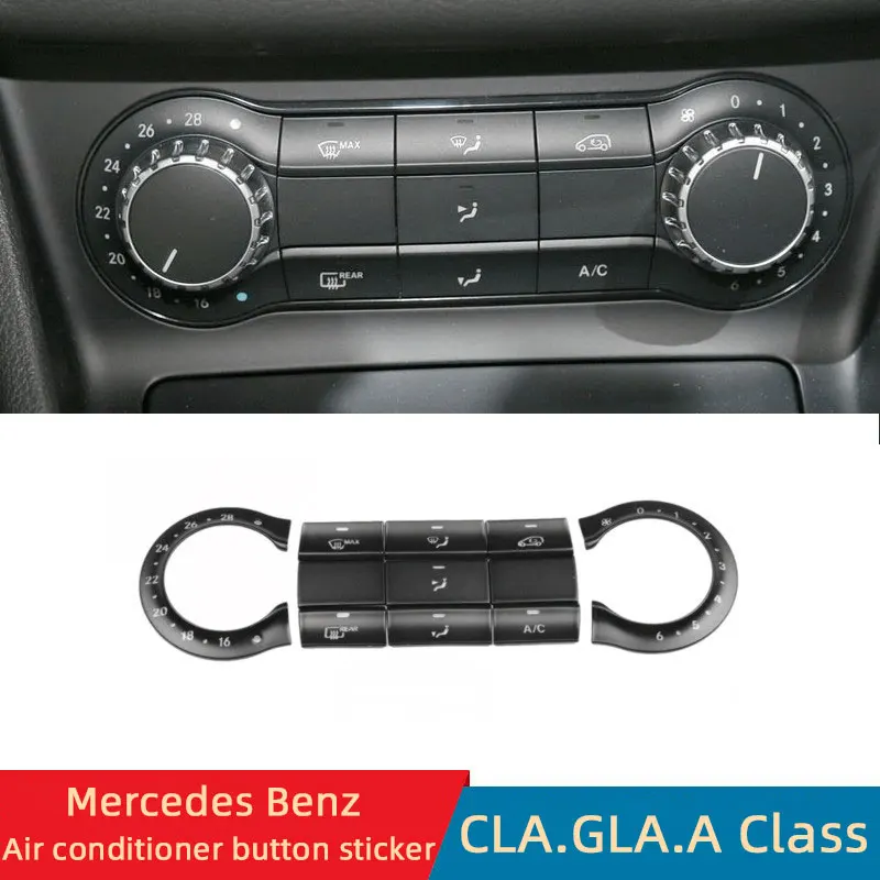 Black Car Central Air Conditioning AC Button Trim Cover Sticker For Mercedes Benz CLA GLA A Class W176 C117 X117 X156 Accessory
Black Car Central Air Conditioning AC Button Trim Cover Sticker For Mercedes Benz CLA GLA A Class W176 C117 X117 X156 Accessory
