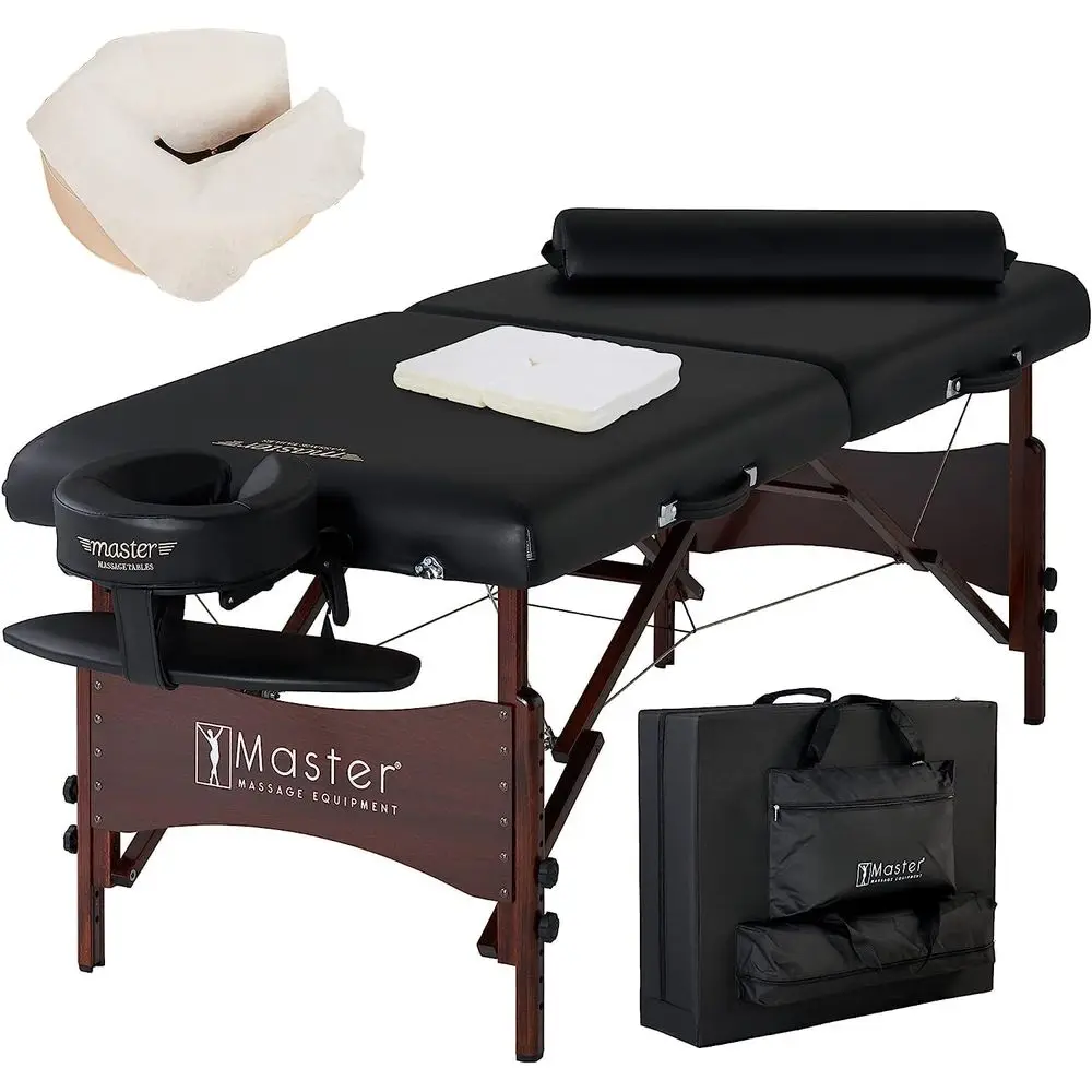 Portable Roma II Massage Table with 2.5 Padding, Round Bolster, Disposable Cover, 30 Tattoo & Lash Bed - Black
Portable Roma II Massage Table with 2.5 Padding, Round Bolster, Disposable Cover, 30 Tattoo & Lash Bed - Black