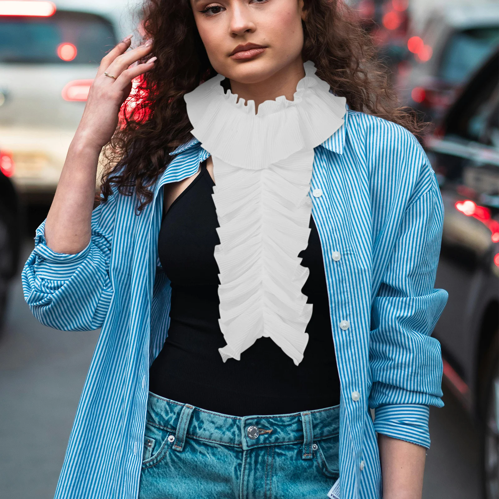 Style French Pleated Detachable Collar Women Ruffle Accessory Exquisite Craftsmanship All Occasions Elegant Outfit
Style French Pleated Detachable Collar Women Ruffle Accessory Exquisite Craftsmanship All Occasions Elegant Outfit