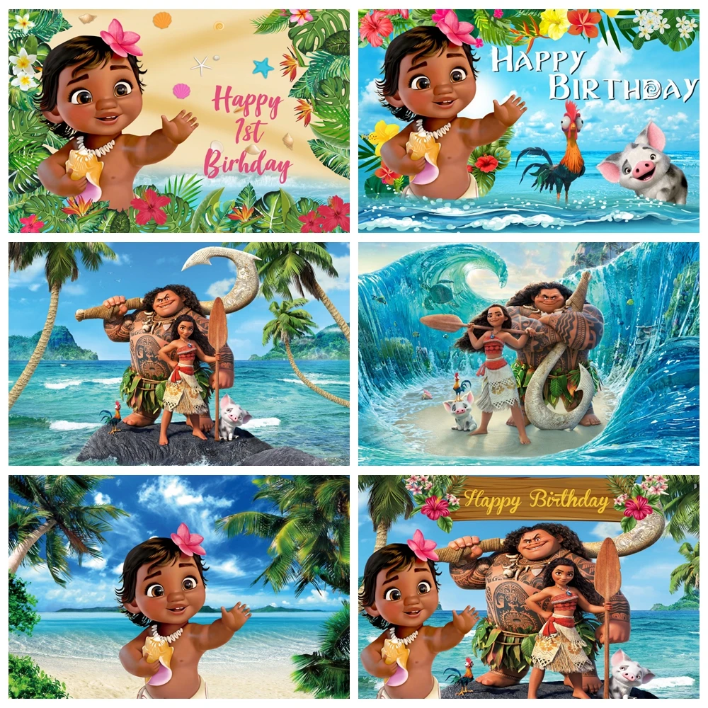 Disney Moana Photo Backdrop Girls Princess Birthday Baby Shower Cartoon Vaiana Photography Backgrounds Party Decors
Disney Moana Photo Backdrop Girls Princess Birthday Baby Shower Cartoon Vaiana Photography Backgrounds Party Decors