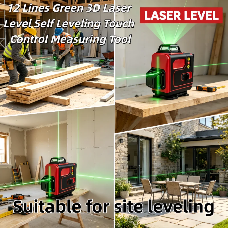 Suitable for Milwaukee M18 18V 6.0Ah Lithium Battery 12 Lines Green 3D Laser Level Touch Control Construction Leveler
Suitable for Milwaukee M18 18V 6.0Ah Lithium Battery 12 Lines Green 3D Laser Level Touch Control Construction Leveler