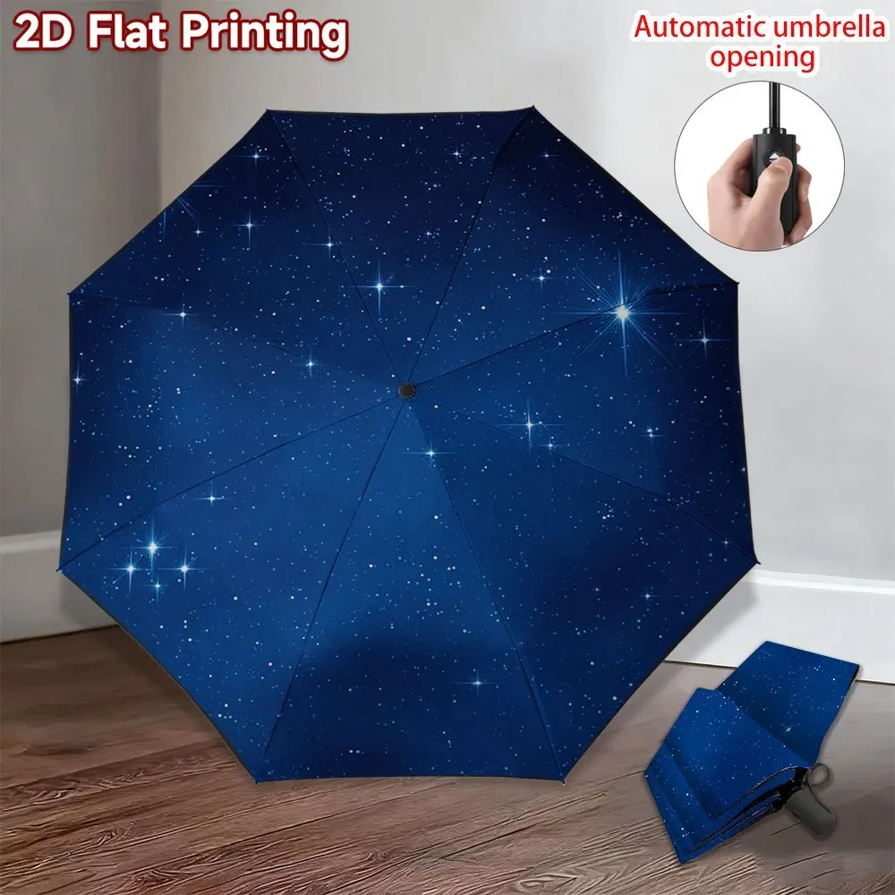 1pc Automatic Open/Close Umbrella with Starry Night Sky & Sparkling Stars - 2D Flat Canopy, 8-Rib Compact Travel Umbrella, One
1pc Automatic Open/Close Umbrella with Starry Night Sky & Sparkling Stars - 2D Flat Canopy, 8-Rib Compact Travel Umbrella, One
