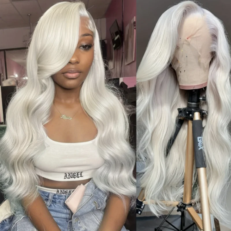White Colored Body Wave Lace Front Wigs Synthetic Wig For Women Long Hair Wig For Halloween Daily Use Party Cosplay
White Colored Body Wave Lace Front Wigs Synthetic Wig For Women Long Hair Wig For Halloween Daily Use Party Cosplay
